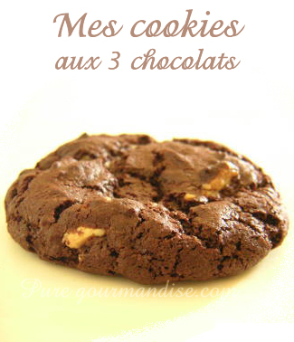 cookies aux 3 chocolats
