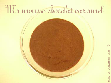 mousse au chocolat et caramel