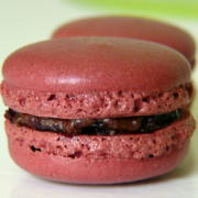 macarons chocolat cerise