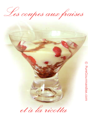 coupes à la fraise et à la ricotta