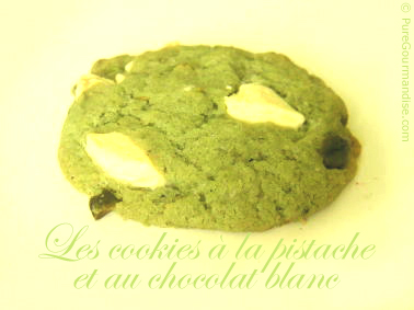 cookies &agrave; la pistache et au chocolat blanc