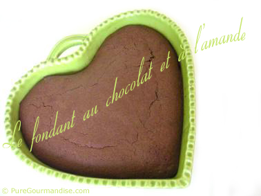 fondant au chocolat et &agrave; l'amande