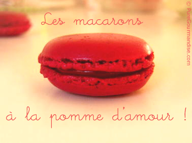 macarons à la pomme d'amour