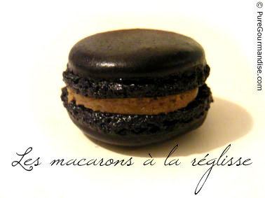 macarons noirs à la réglisse