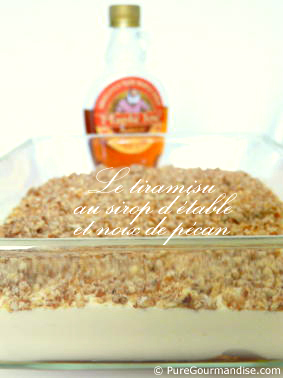 tiramisu sirop d'érable noix de pécan