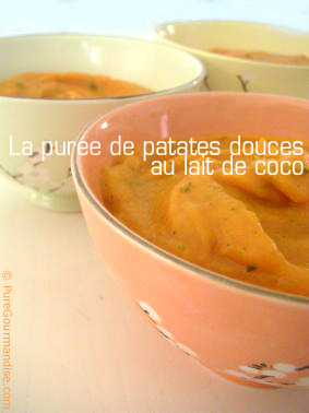 purée de patates douces au lait de coco