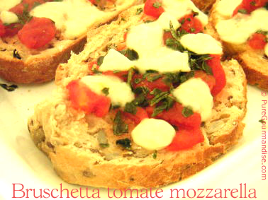 bruschetta tomate mozzarella