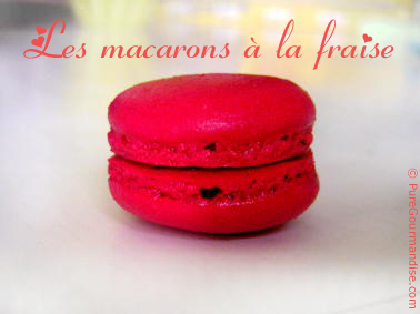 macarons à la fraise