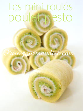 mini roules poulet pesto