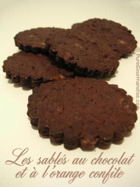 sablés chocolat orange confite