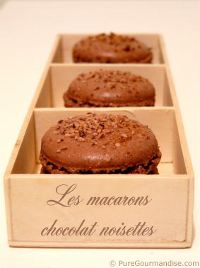 macarons chocolat noisettes