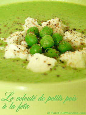 velout&eacute; petits pois feta