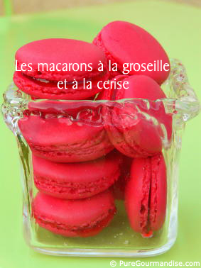 macarons groseille cerise
