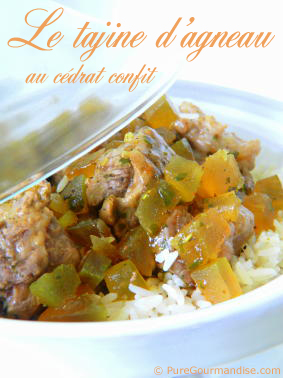 tajine agneau c&eacute;drat confit