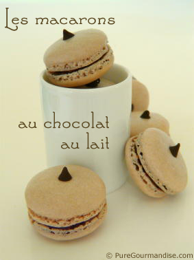 macarons au chocolat au lait