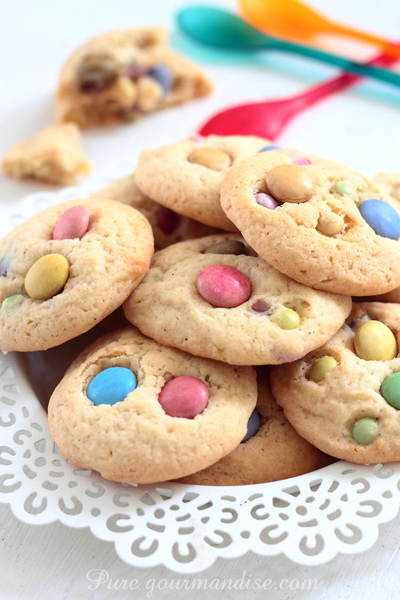 Cookies aux smarties - www.puregourmandise.com