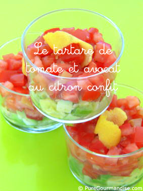 tartare tomate avocat citron confit