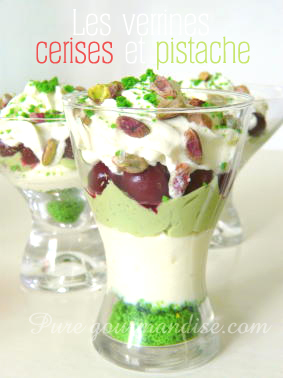 verrines aux cerises et pistaches