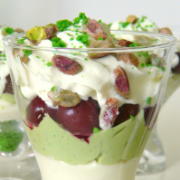 verrines cerises pistache