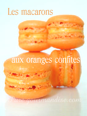 macarons aux oranges confites