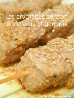 brochettes thon sésame gomasio