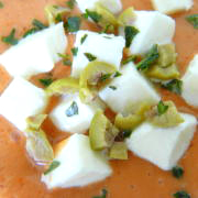 velouté tomates olive mozzarella