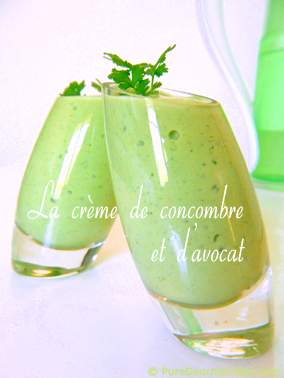crème concombre avocat