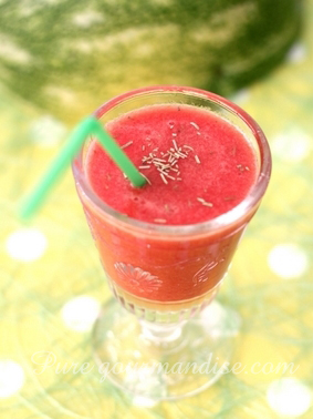 smoothie fraise pastèque romarin