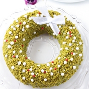 Couronne de Noël à la pistache - www.puregourmandise.com