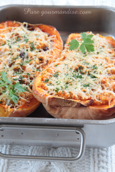 Courge butternut farcie aux fruits secs - www.puregourmandise.com