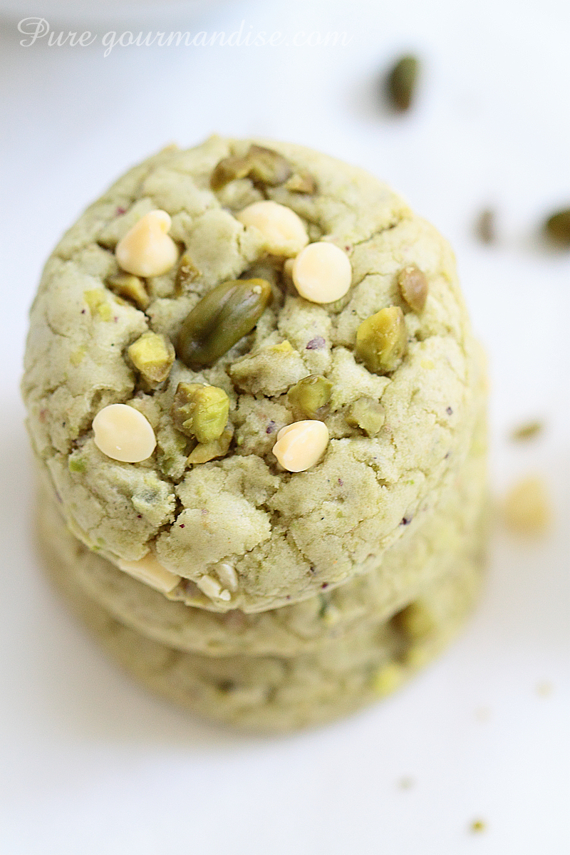 Cookies à la pistache et au chocolat blanc - Pure Gourmandise