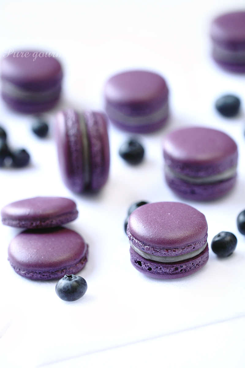 Macarons myrtille violette - Pure Gourmandise