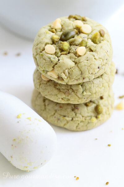 Cookies à la pistache et au chocolat blanc - Pure Gourmandise