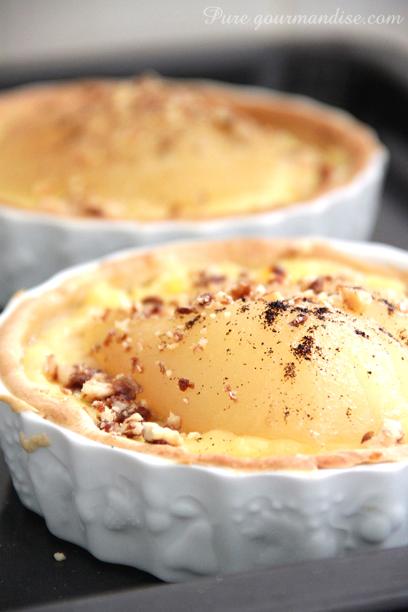 Tartelettes aux poires et aux noix - Pure Gourmandise