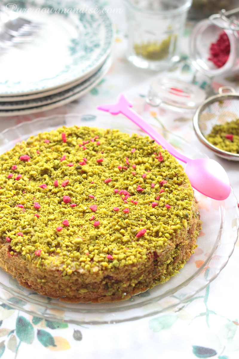 Financier à la pistache et à la rose - Pure Gourmandise