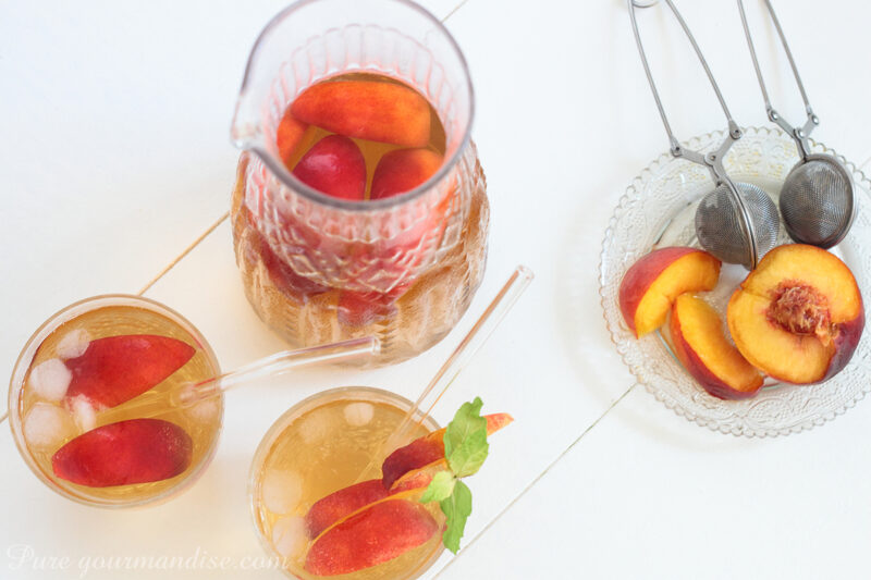Thé glacé à la pêche - Pure Gourmandise