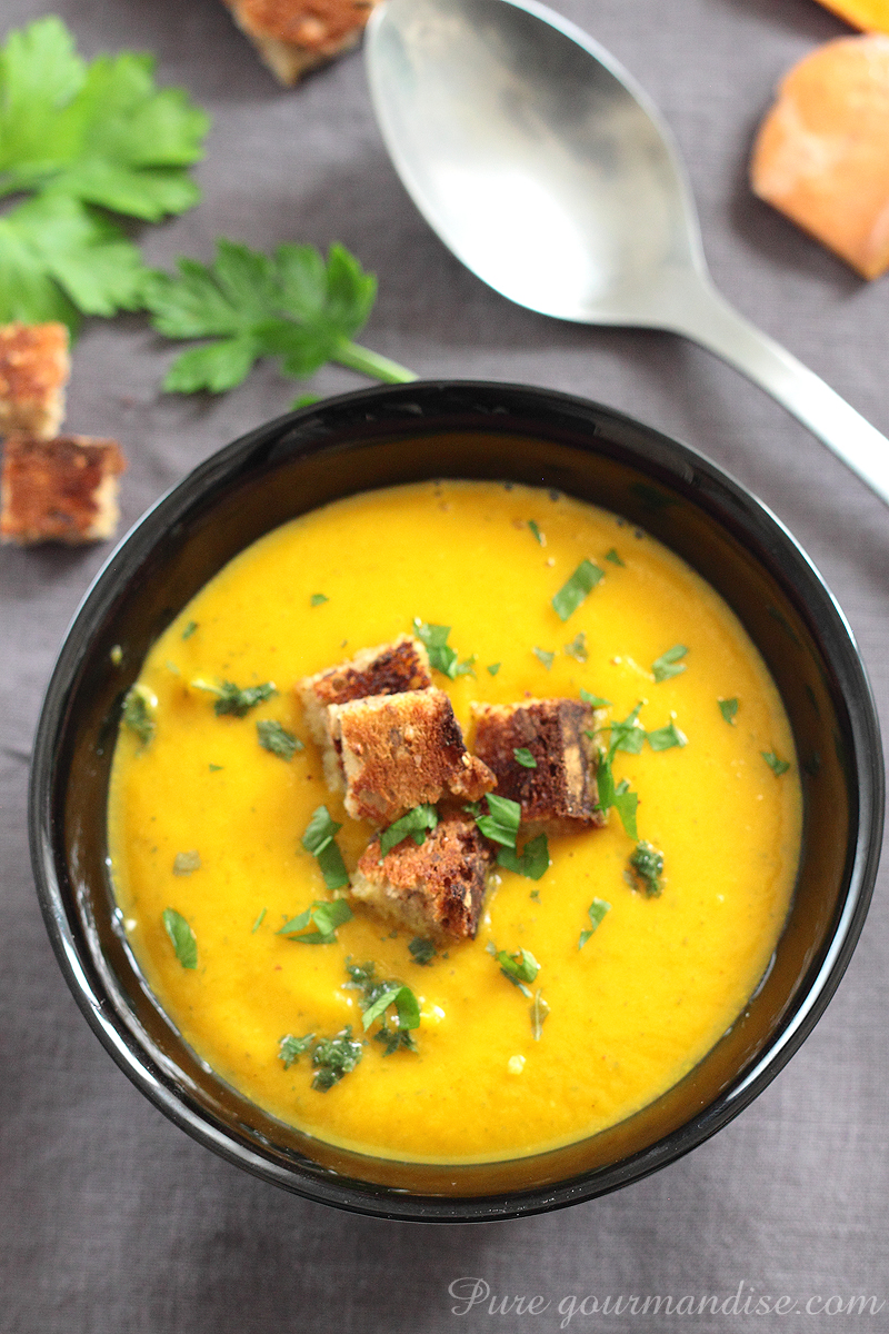 Velouté de courge au curcuma - Pure Gourmandise