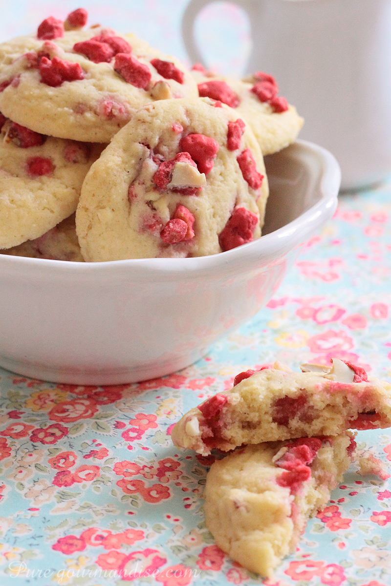 Cookies aux pralines roses - Pure Gourmandise