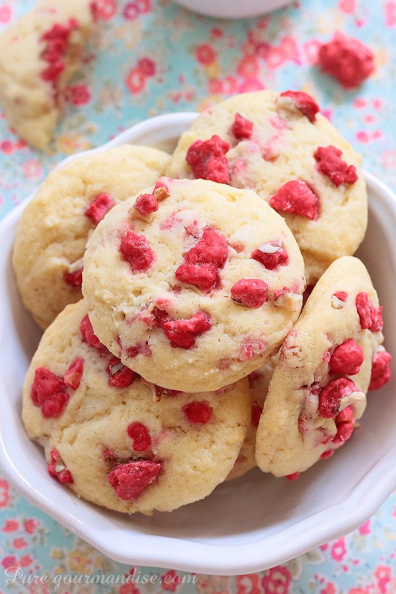 Cookies aux pralines roses - Pure Gourmandise