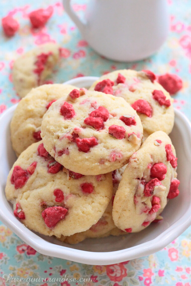Cookies aux pralines roses - Pure Gourmandise