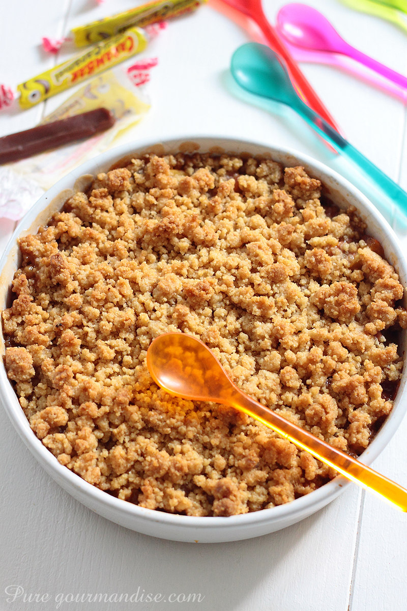 Crumble pommes Carambar - Pure Gourmandise