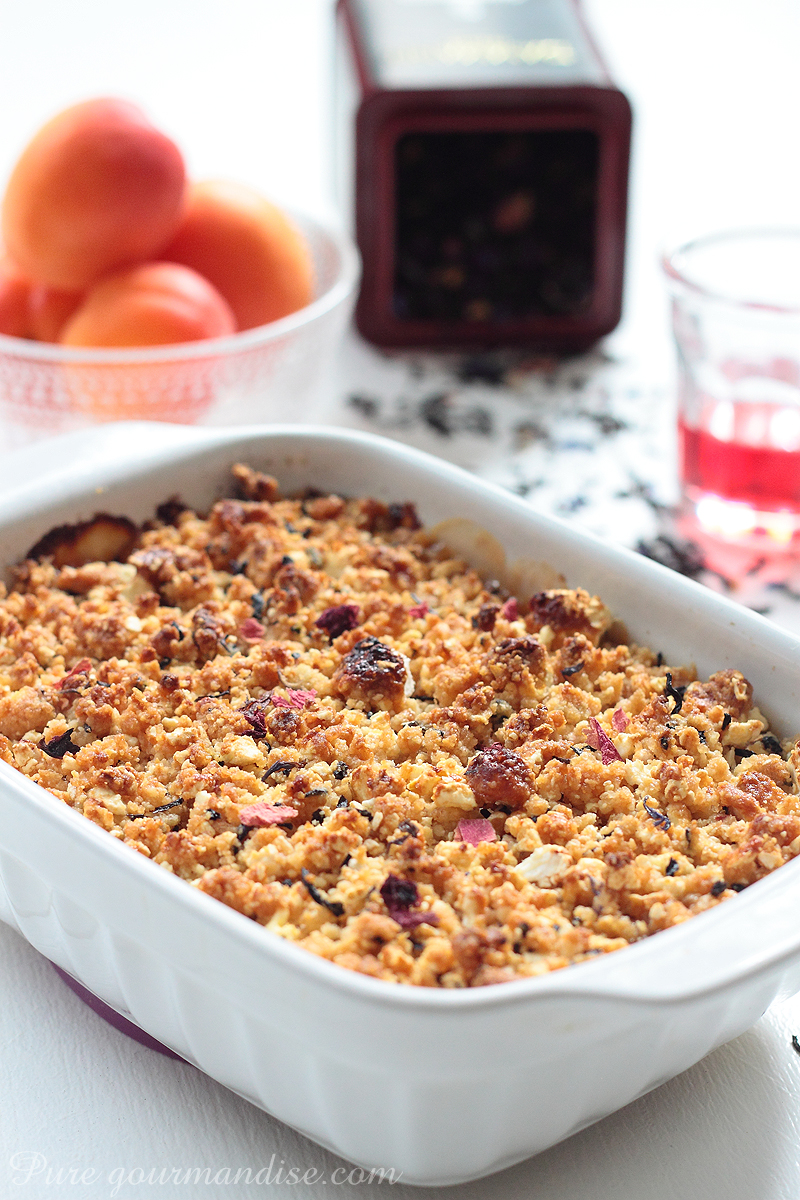 Crumble abricot et coquelicot - Pure Gourmandise