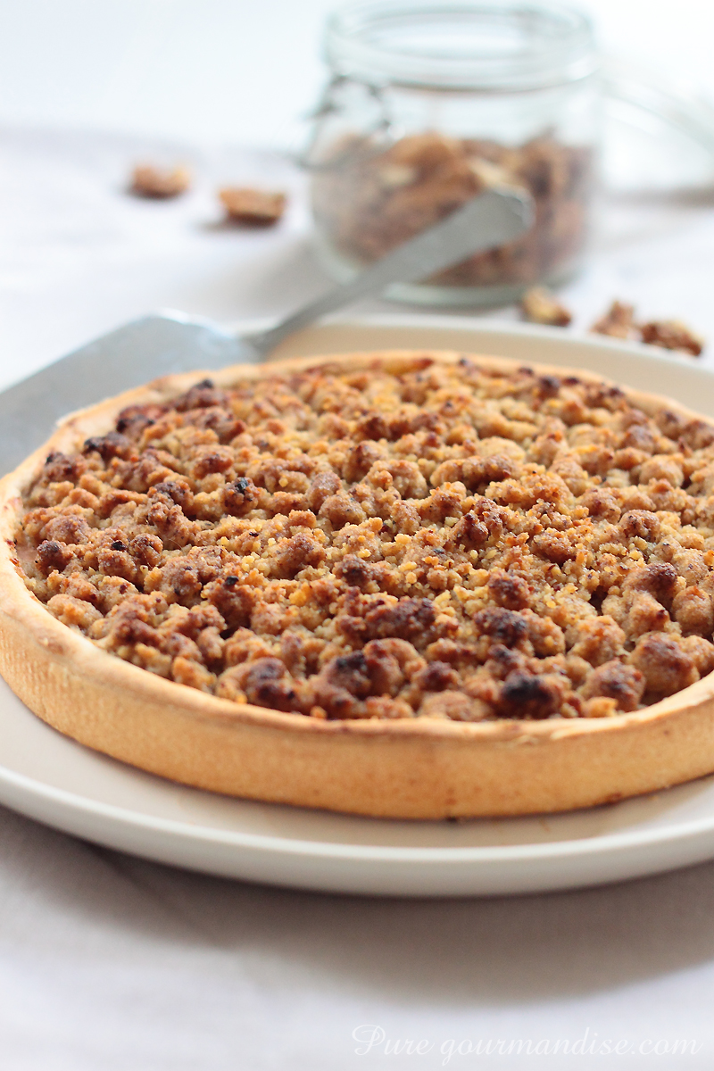Tarte pommes coings en streusel - Pure Gourmandise