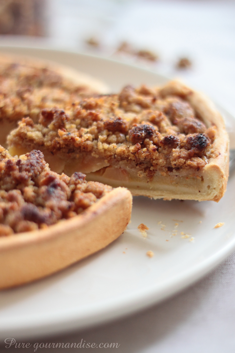 Tarte pommes coings en streusel - Pure Gourmandise