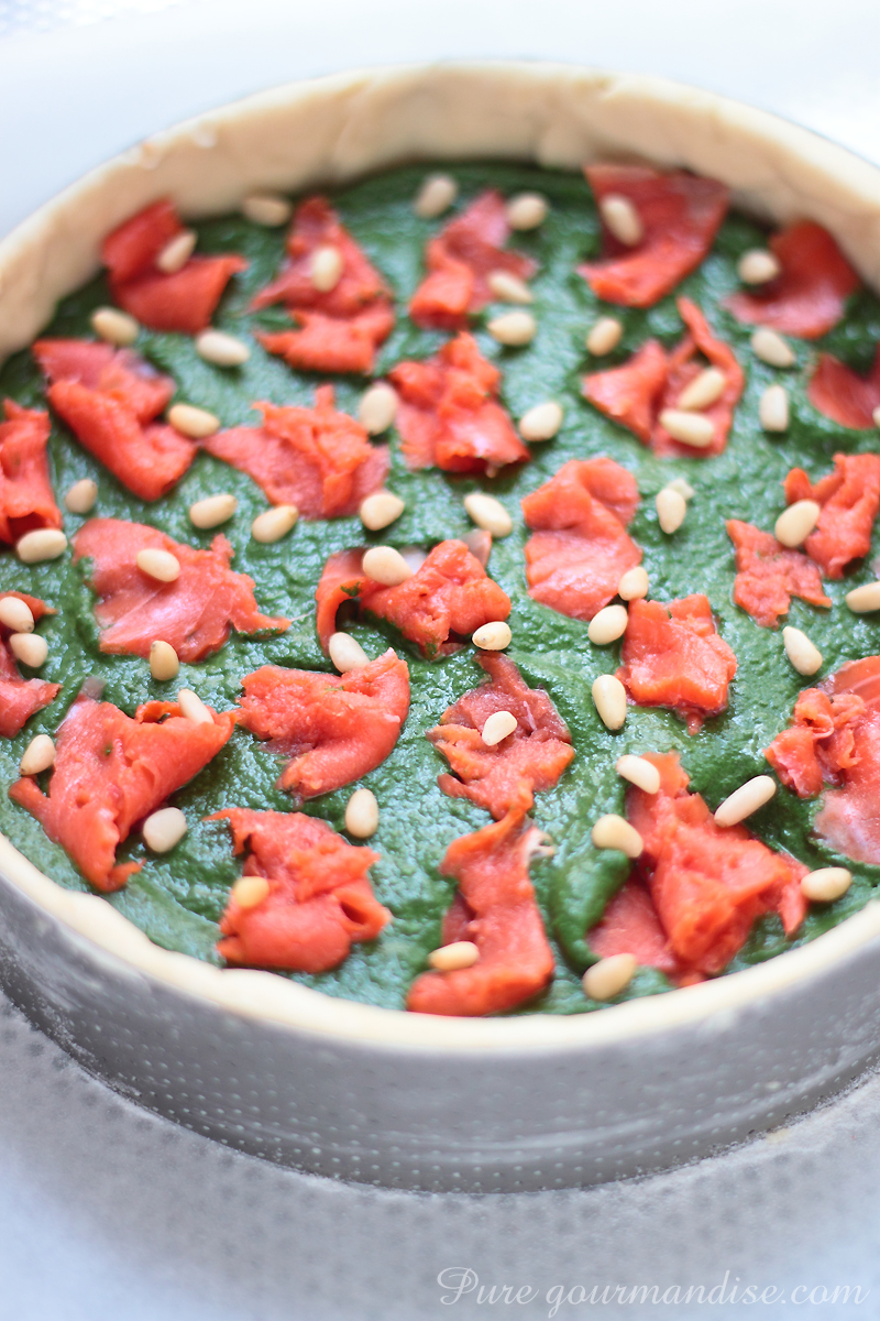 Tarte épinards saumon - Pure Gourmandise
