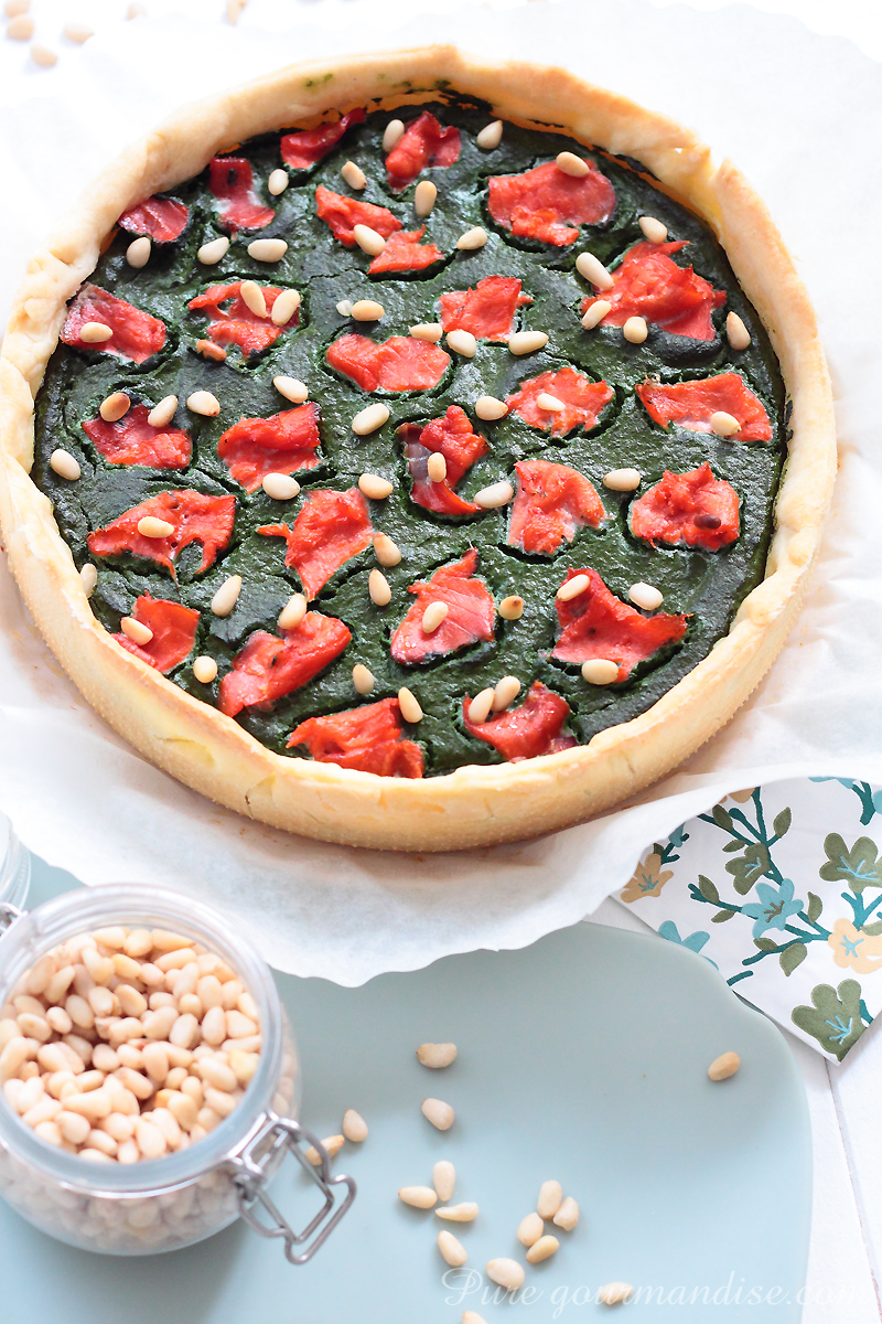 Tarte épinards saumon - Pure Gourmandise