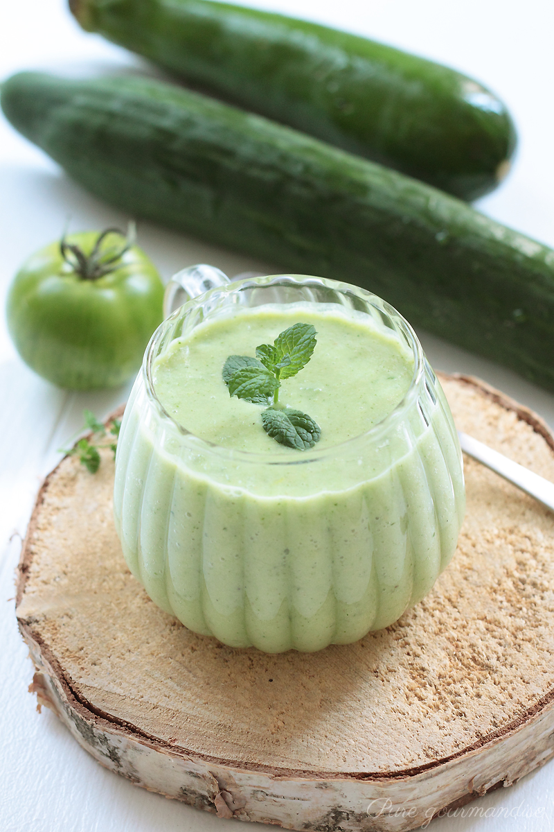 Velouté glacé aux légumes verts d'été - Pure Gourmandise