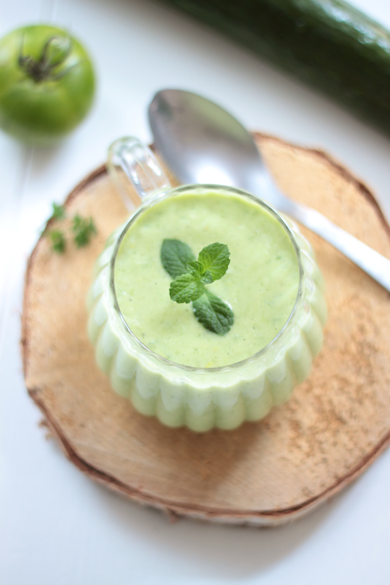 Velouté glacé aux légumes verts d'été - Pure Gourmandise