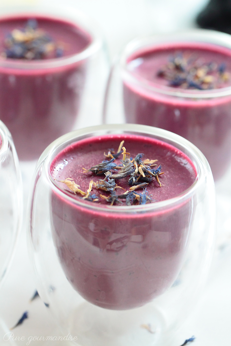 Panna cotta aux myrtilles - Pure Gourmandise