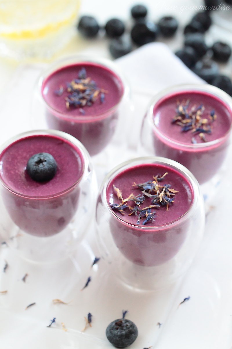 Panna cotta aux myrtilles - Pure Gourmandise